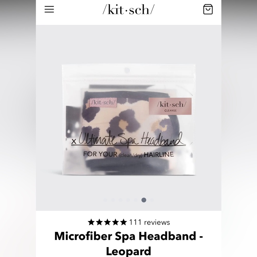 Kitsch Microfiber Spa Headband Leopard